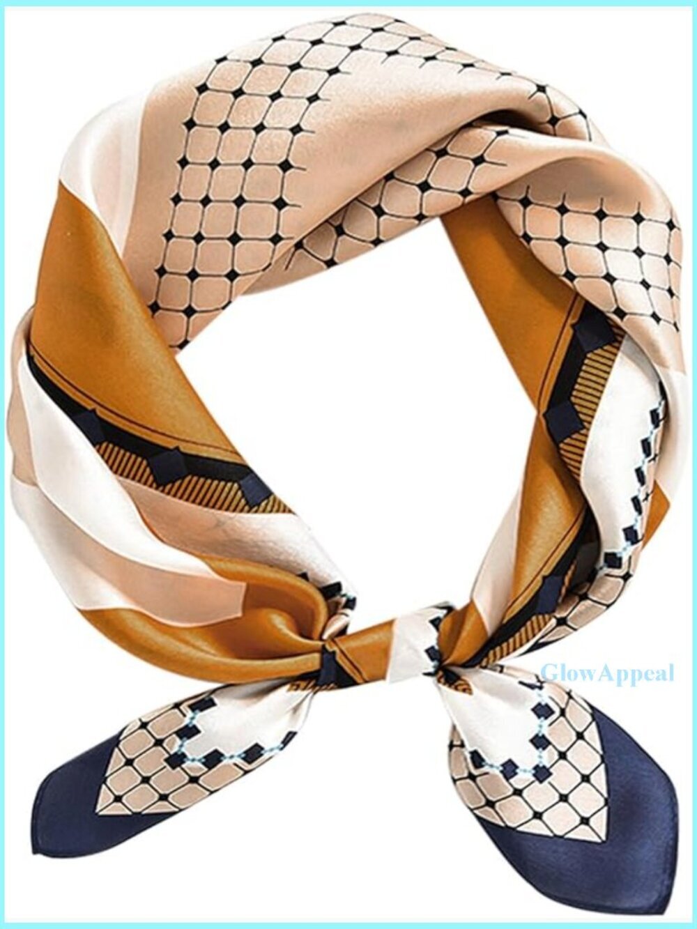 Silk Satin Scarf 27.5x27.5in Lightweight Head Neck Handbag Accessory